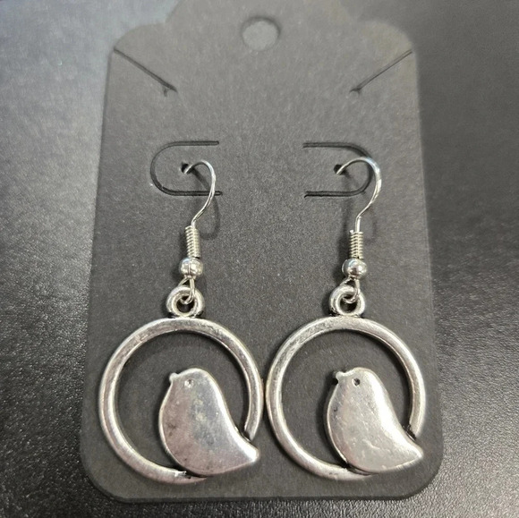Jewelry - New Boutique Bohemian Silver Metal Bird Earrings 3/$15